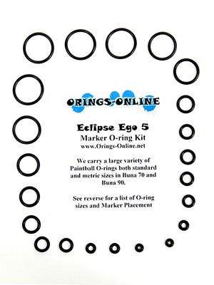 Planet Eclipse Ego 5  Paintball Marker O-ring Oring Kit 4 rebuilds - Aftermarket
