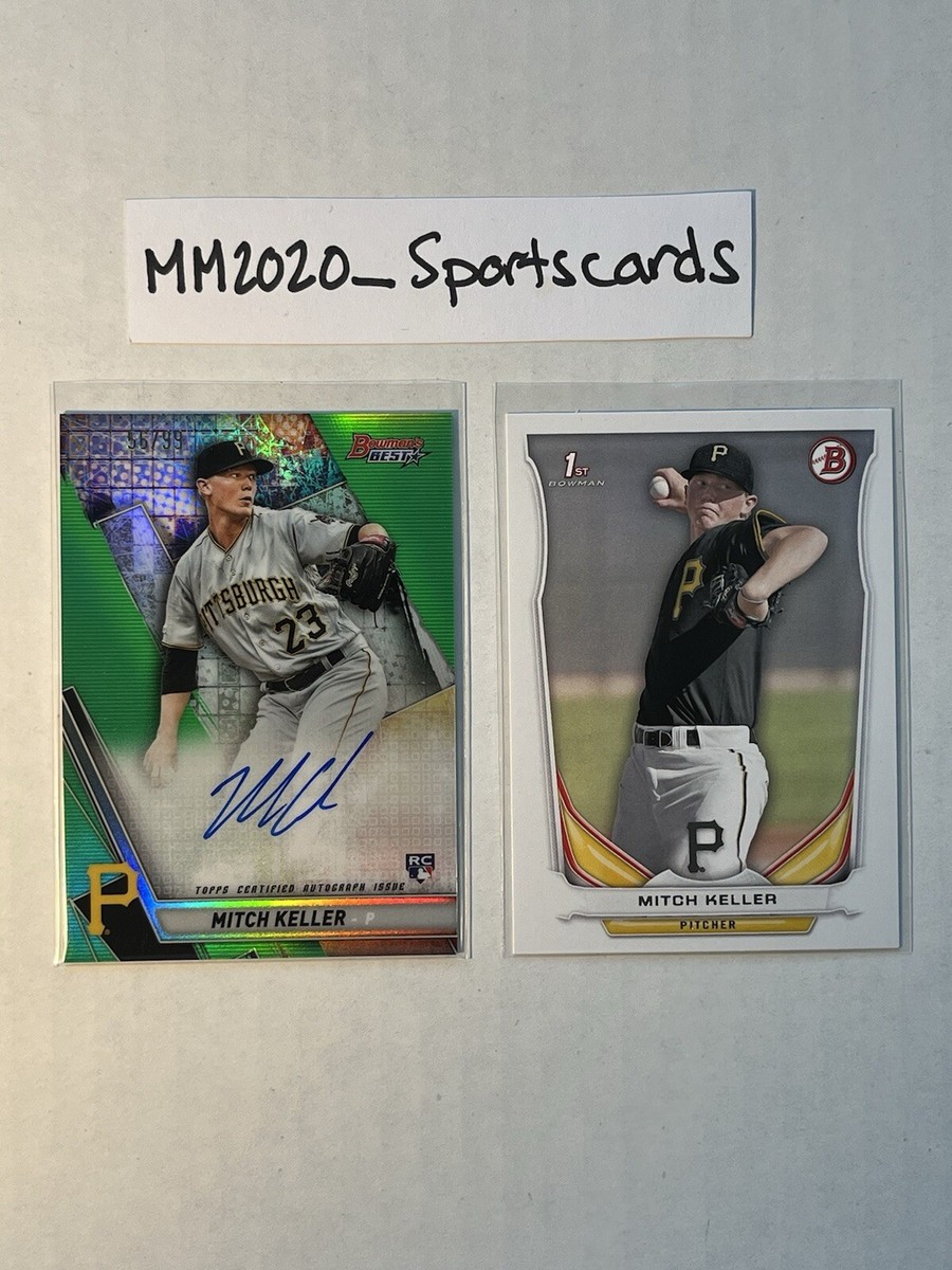 Mitch Keller /99 AUTO 2019 GREEN REFRACTOR Rookie RC & 2014 1st 