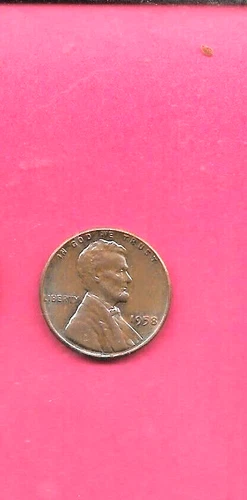 US LINCOLN WHEAT CENT 1958 P  XF-AU SUPER FINE USED OLD VINTAGE PENNY COIN