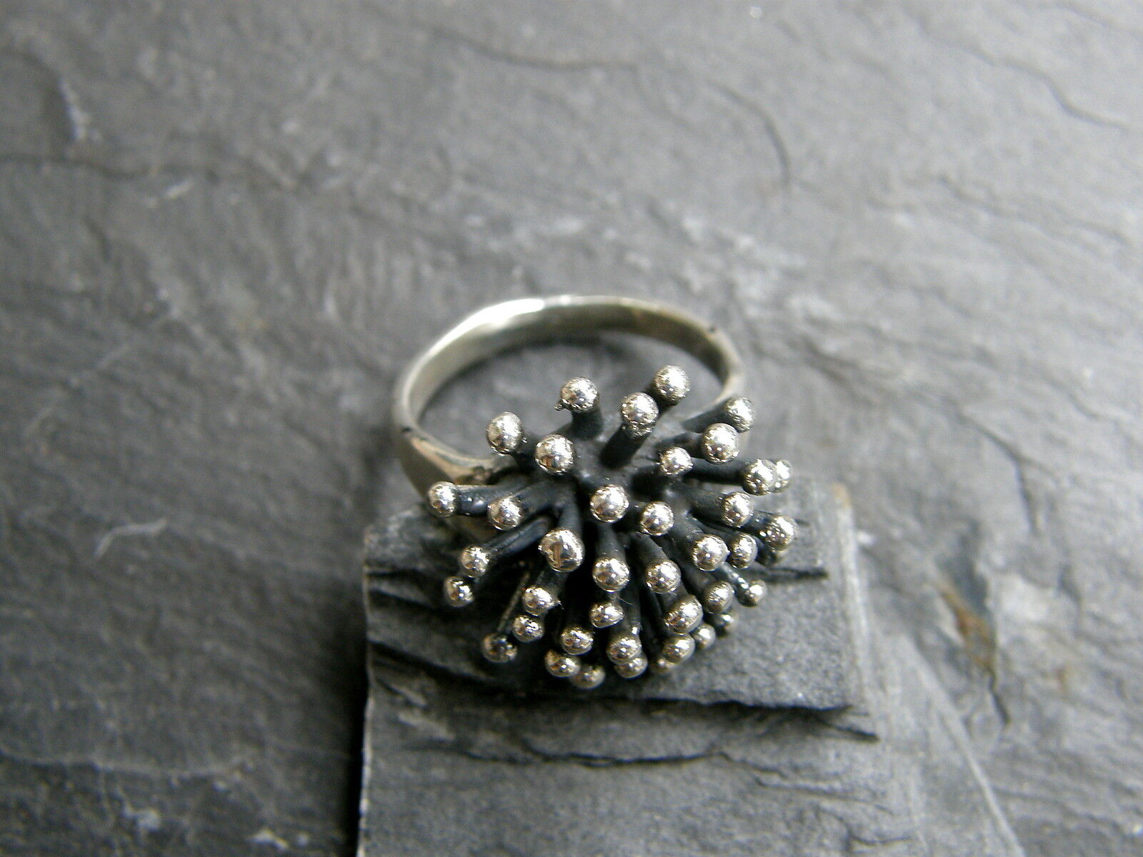 Designer Ring Silber 925 Igel Stachelring 58