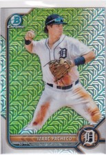 2022 BOWMAN CHROME MOJO REFRACTORS RC IZAAC PACHECO DETROIT TIGERS (JC)591