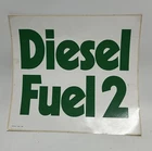 Vintage TEXACO Diesel Fuel 2 Gas Pump Decal Sticker
