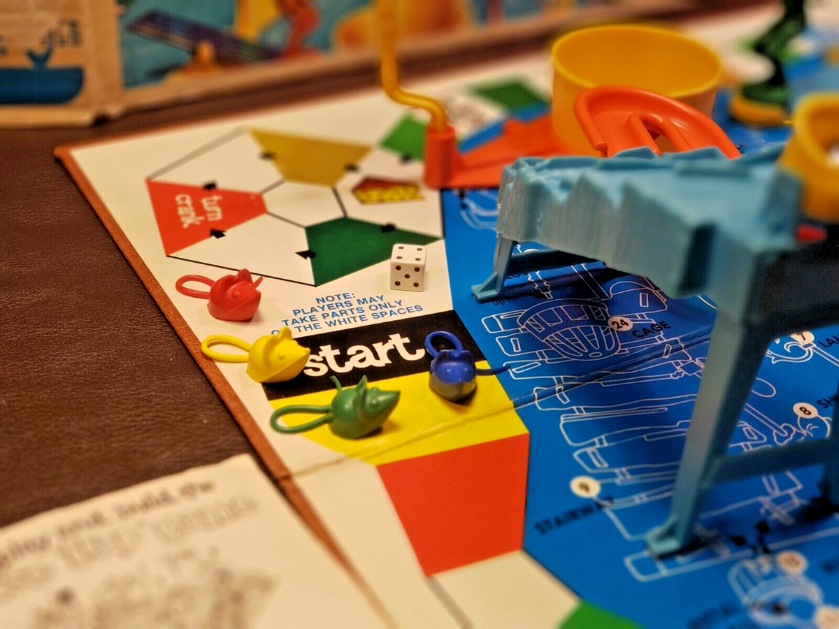 Vintage 1970's Mouse Trap Board Game Ideal Classic Incomplete