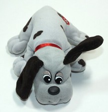 Vintage Pound Puppies Tonka Plush Small Puppy Stuffed Animal Grey Brown Red P22