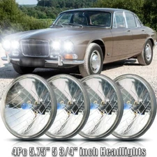 4Pcs 5.75" 5-3/4 inch Round Headlights High-Low Beam for Jaguar XJ6 XJS XJ12