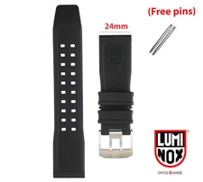 Original Luminox Band 24mm 3500 3580 3720 2401 2403 5020 3780 8830 SILVER BUCKLE