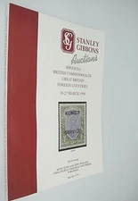 Stanley Gibbons Stamp Auction Catalog Rhodesia British Commonwealth Britain 1998