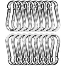 30PCS 3 Heavy Duty Spring Snap Hook, M8 5/16 Galvanized Steel Snap Hook Carabine