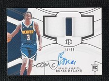 2021-22 National Treasures Rookie Materials Dual 24/99 Bones Hyland Auto 14t3