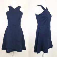 Love Ady Womens Dress Mini Fit Flare Skater Swing Sleeveless Halter Stretch NWT