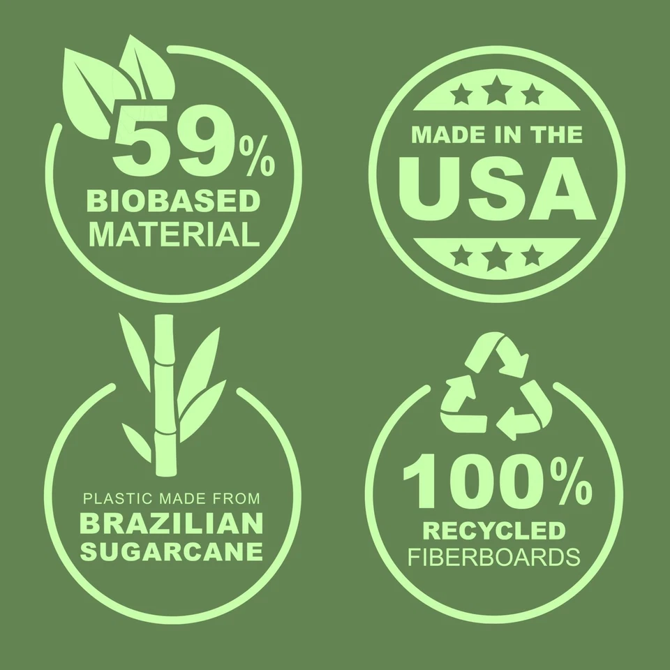 Fichário sustentável de 1 polegada verde limão 3 anéis feito de materiais reciclados - Imagem 2 de 4
