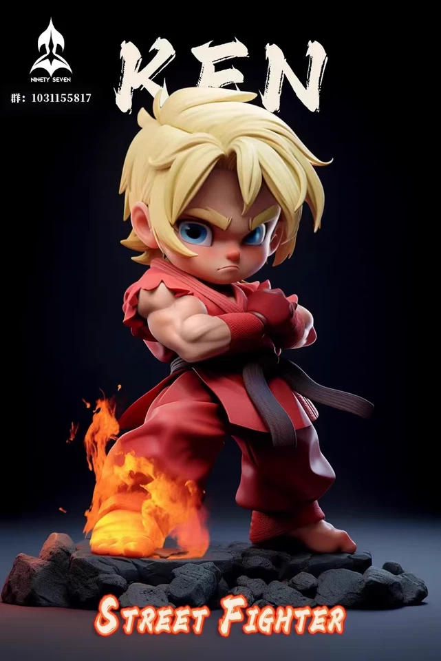 NINETY SEVEN KEN Street Fighter Resin Ornaments Figure H15CM Model - Image 4 of 4