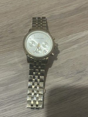 Michael Kors Ritz Gold Chronograph Womens Watch MK5676 New Battery 