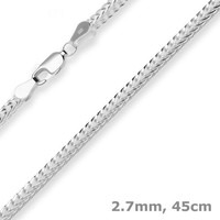2,7Mm Fantasiekette Silberkette Collier Halskette Aus 925 Silber 45Cm