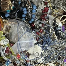 Wearable Jewelry Lot 1 lb Vintage To Now Mixed MSG What You Like Re-design/Craft