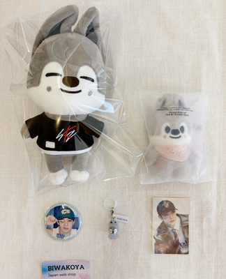 Stray Kids Skzoo Bang Chan Wolf Chan Plush Set 10cm SKZ 5'CLOCK w