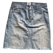 Vintage Gap 1969 Denim Mini Skirt Y2K Raw Hem