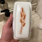 “Rare” Vintage Pyrex Butter Dish With Lid Autumn Harvest Wheat 72-B 14 USA