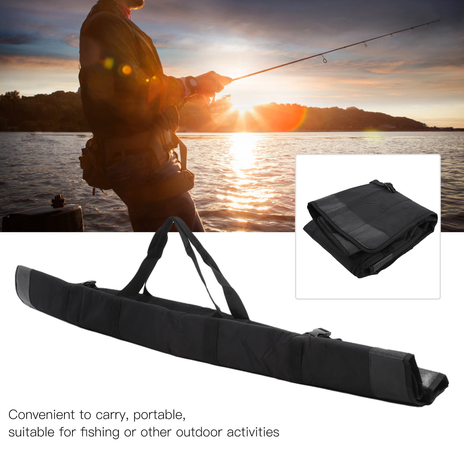 1.3M Foldable Pole Bag Durable Fishing Rod Organizer For Outdoor Activities New