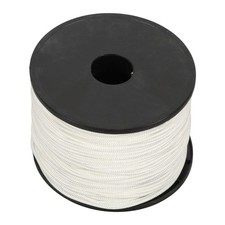 1/8 Inch White Dacron Polyester Rope - 500 Foot Spool Solid Braid - Industrial