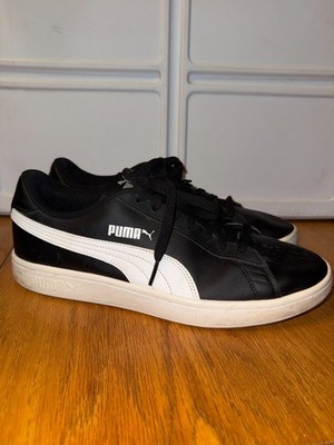 Puma Smash V2 374513-04 Mens Sneaker 12 Us Black White Athletic Running Shoes