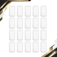 20 Set Rectangle Resin Silicone Keychain Moulds with Hole White