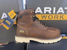 Men's Ariat® Rebar™️ Lift 6" H20 Safety Composite Toe Work Boot-Distressed Brown