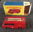VINTAGE MATCHBOX LESNEY No.57 LAND ROVER FIRE TRUCK W/BOX