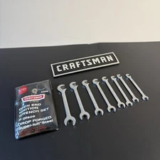 VINTAGE CRAFTSMAN 4306 8 PC OPEN END SAE ANGLED IGNITION WRENCH SET -v- Series