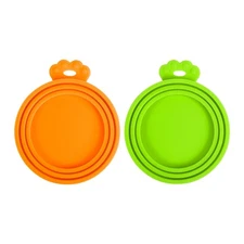 2 Pack Silicone Pet Can Cover Lids, Universal Size for Dog Cat Food, 1 fit 3 ...
