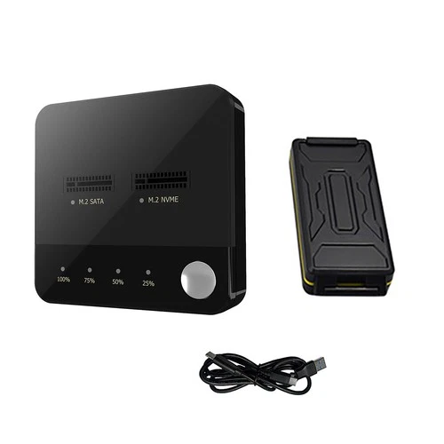 1 PC Dual Bay M.2 SATA/NVME Duplicator Offline Disk Clone Copy Duplicator