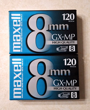 Maxell 8mm GX-MP 120 Camcorder Video Cassette Tapes Lot of 2 NEW SEALED Blank