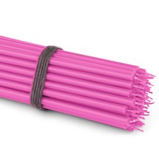 50x Stabkerzen rosa Rußfrei Tropffrei dünn L 16cm Premium Paraffinwachs 36120