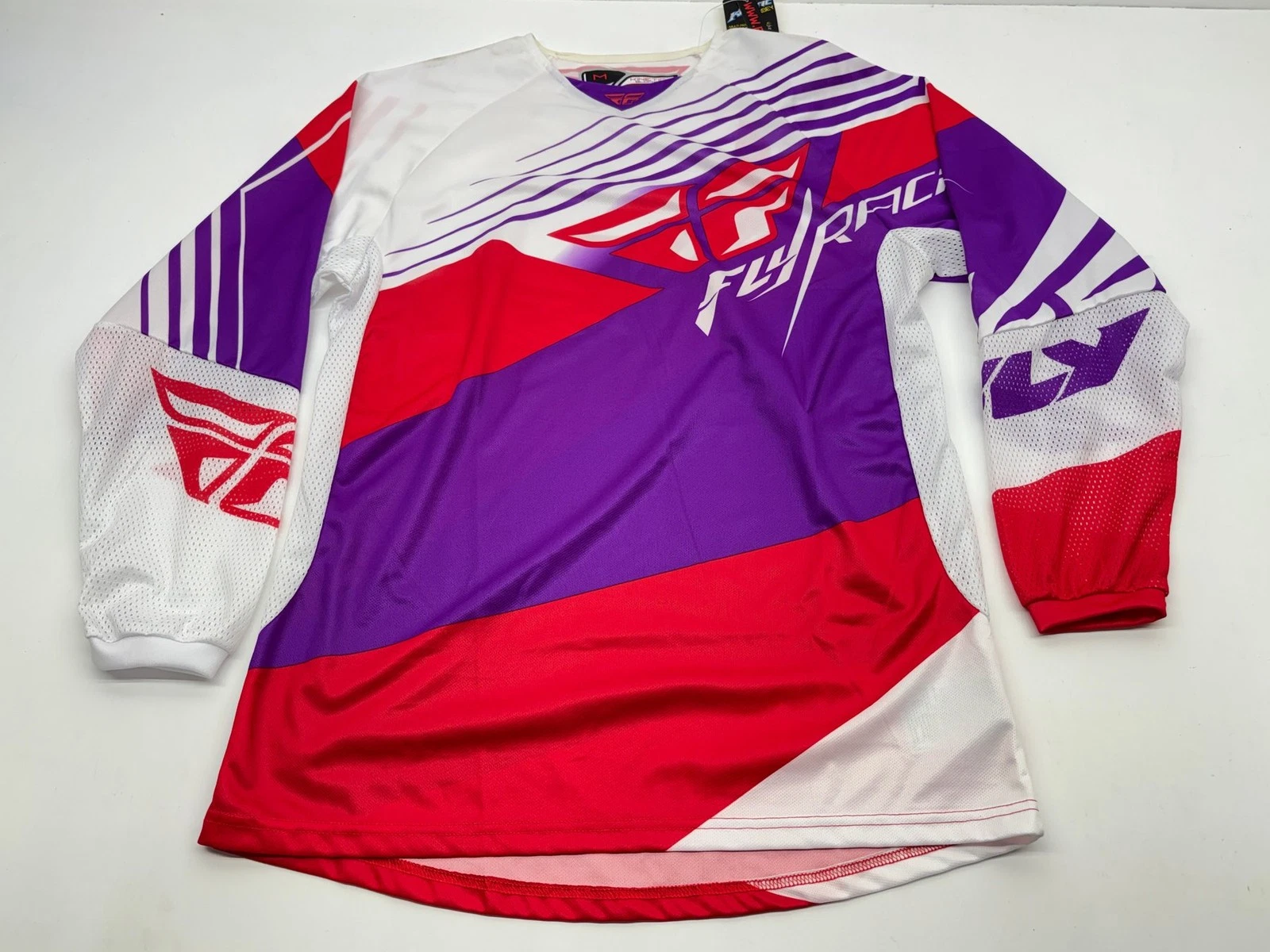 Fly Racing Men's Jersey Medium White Red Purple M Riding Shirt Apparel Gear MX
