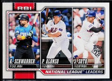 Kyle Schwarber / Pete Alonso / Juan Soto 2026 Topps #11 NL RBI Leaders