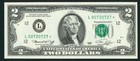 **STAR - 6 DIGIT** $2 1976 ((CU)) FEDERAL RESERVE (RED GLUE) (2nd of 4 consec) — photo 2