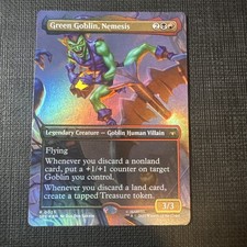Green Goblin, Nemesis BORDERLESS MTG Marvel Spider-Man Eternal Legal FOIL