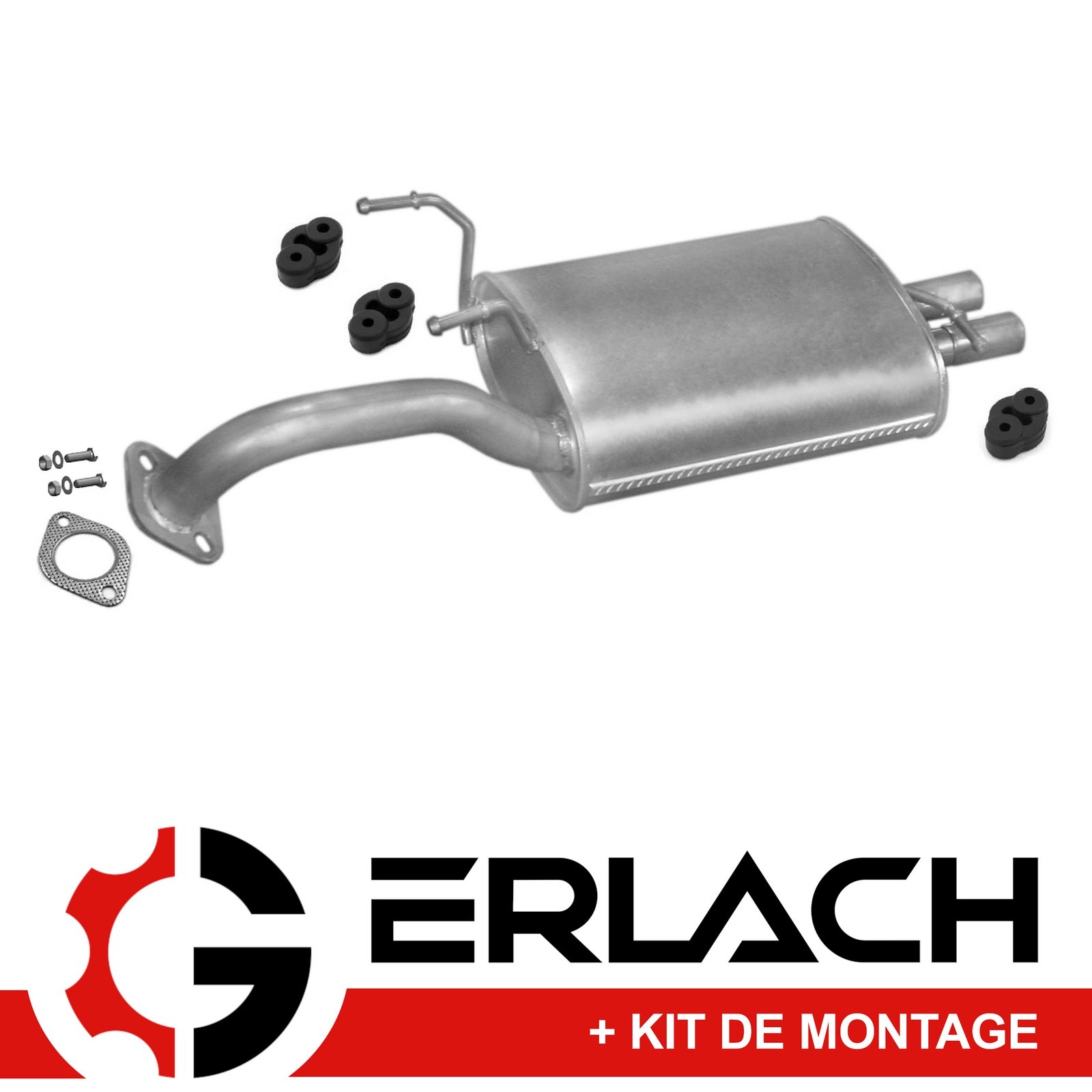 Silencieux arrière Hyundai Coupé pot d'échappement acier aluminisé moteur 1.6 2.0 16V