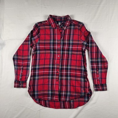 Joules Lorena Shirt Womens US 2 Red Check Plaid Long Sleeve Button Up Casual