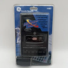 GE 3-5027 Cassette Recorder With Built-In Microphone & AC/DC Converter NIB