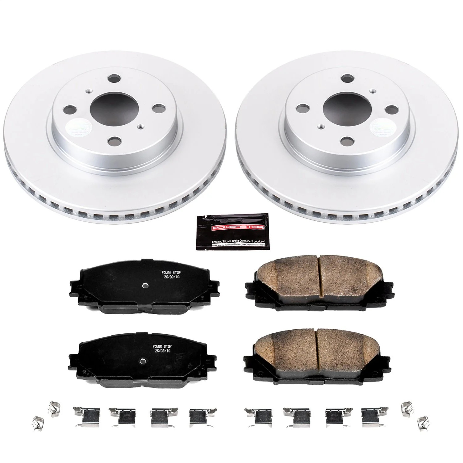 Power Stop CRK5863 Z17 Evolution Brake Kit with Genuine Geomet Coated Rotors And