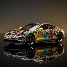 1/64 MINI GT Porsche Taycan Turbo S NaRaYa Thailand Limited Edition Art Car