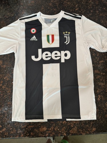 C-Ronaldo Juventus 18-19 Champion Home Short-sleeved Retro Jersey Size Large