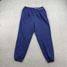 Vintage 80  s 90  s Nike Blue Sweatpants Joggers Cotton Acrylic Size L Drawstring