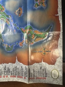 The World of Dragon Warrior IV Poster Map Nintendo NES Insert 4