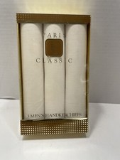 Vintage 3 Mens Handkerchiefs Paris Classic