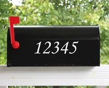 Set Of 2 - 2.5 Custom Mailbox Decals Sticker Street Numbers 12 Fonts Available