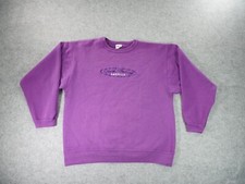Vintage Guess USA Sweatshirt Womens OSFA Purple Made In USA Long Sleeve