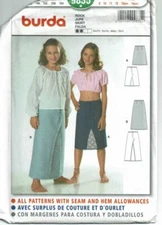 Burda Sewing Pattern 9835 Skirt Childs Size 9-14jun