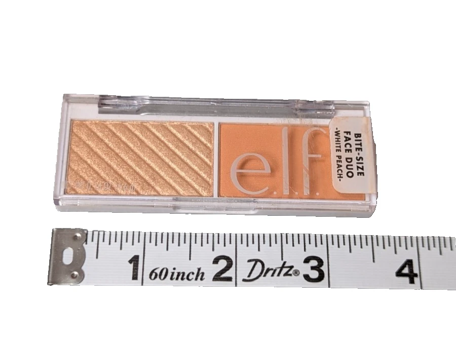 e.l.f. Bite Size Face Duo Highlighter Bronzer & Blush Palette - White Peach - Image 2 of 4